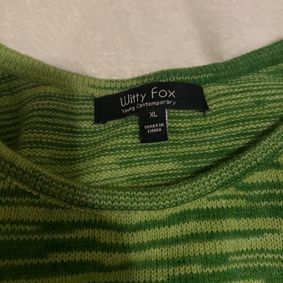 Green Knit Crop Top - Picture 2 of 3